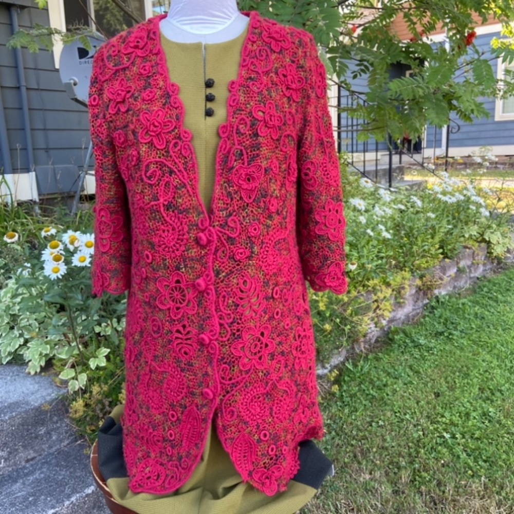 COPY - Irish Lace Very Beautiful Handmade Cardigan Size M-L